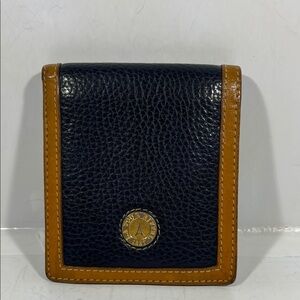 Stylish Blue  and Tan Leather Card Holder